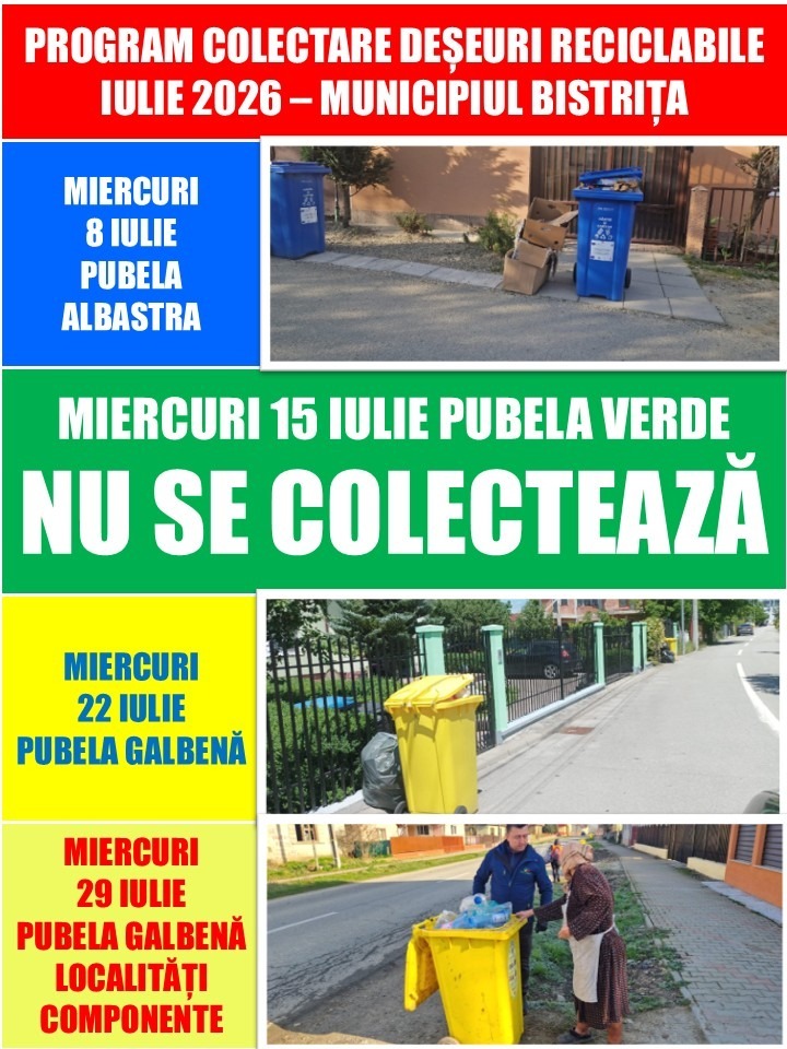 PUBELA VERDE NU SE COLECTEAZĂ ÎN ACEASTĂ SĂPTĂMÂNĂ!